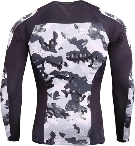 Vista 4 de Ropa De Gym - Ropa deportiva para hombre, de secado rápido, mallas de manga larga