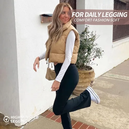 Vista 4 de NTAKN Pantalones de yoga casuales para mujer, con cintura alta, cruzados, acampanados, para entrenamiento
