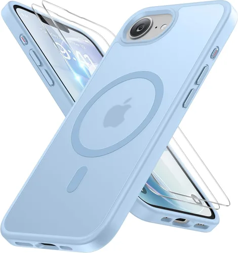 Vista 25 de Miracase Funda diseñada para iPhone SE 2022/SE 2020/7/8, funda multicolor de silicona a prueba de golpes (rojo)