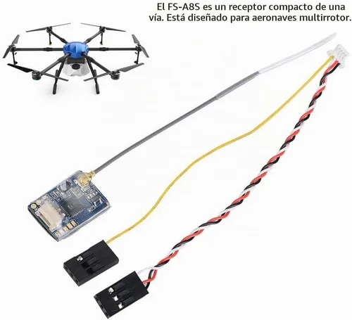 Vista 3 de Receptor RC, FS-A8S 2.4G 8CH Mini receptor w/PPM i-Bus SBUS salida para FS-i4 FS-i6 FS-i6S