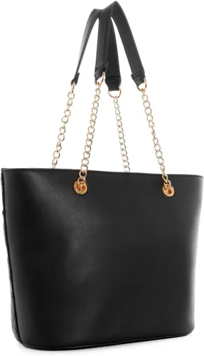 Vista 2 de GUESS Bolso de mano acolchado bordado GS para mujer, color negro, Negro -, Mochila