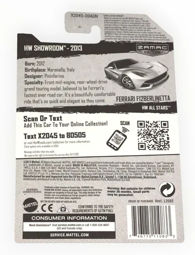 Vista 2 de Hot Wheels Zamac Ferrari F12 Berlinetta, HW Showroom 174/250