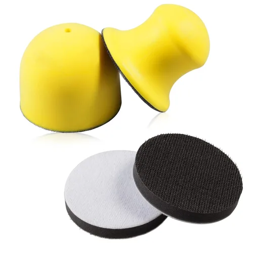 Vista 9 de SPEEDWOX Paquete de 3 bloques de lijado de mano de 1 pulgada, mini almohadilla de lijado de gancho y bucle, placa de respaldo de gancho