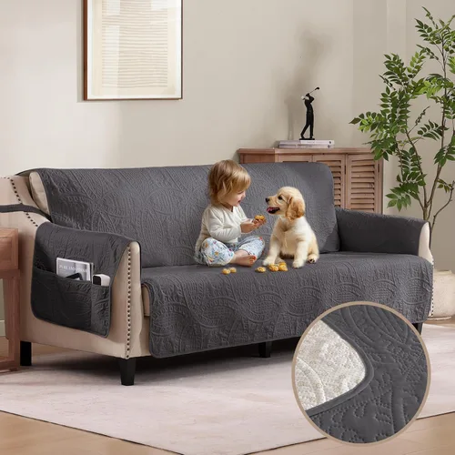 Vista 46 de Fundas acolchadas beige para sillas reclinables, impermeables, fundas para sillas reclinables para niños perezosos, fundas reclinables que admiten