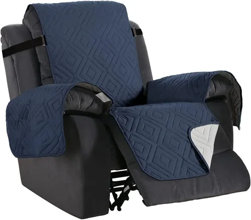 Vista 13 de H.VERSAILTEX Funda reversible para silla, protector de muebles antideslizante, resistente al agua, con correas elásticas de 2 pulgadas