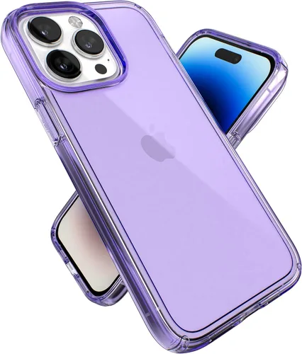 Vista 10 de Speck Funda transparente para iPhone 14 Pro Max, protección contra caídas, resistente a los arañazos, funda delgada de doble capa para iPhone de 6.7