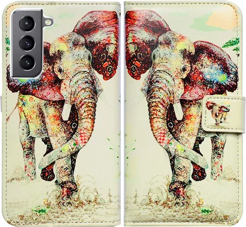 Vista 13 de Bcov Funda para Galaxy S22 Plus, funda de piel con tapa y soporte para tarjeta y soporte para Samsung Galaxy S22 Plus 5G / S22+ Patrón de pájaro