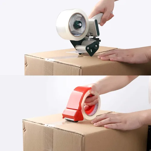 Vista 4 de JARLINK Pistola dispensadora de cinta de embalaje (paquete de 2) con 2 rollos de cinta con 18 rollos de cinta de embalaje transparente para envío