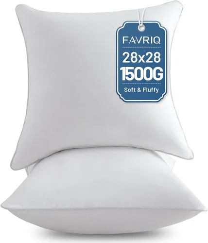 Vista 18 de FAVRIQ Juego de 2 rellenos de almohada de 12 x 20 pulgadas (juego de 2), rellenos de almohada rectangulares para interior de sofá con funda