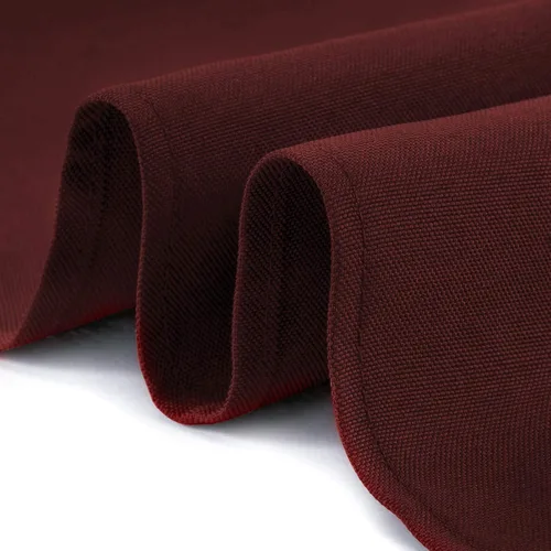Vista 3 de Lann's Linens - Mantel rectangular de tela de poliéster de primera calidad para bodas, banquetes y restaurantes Borgoña