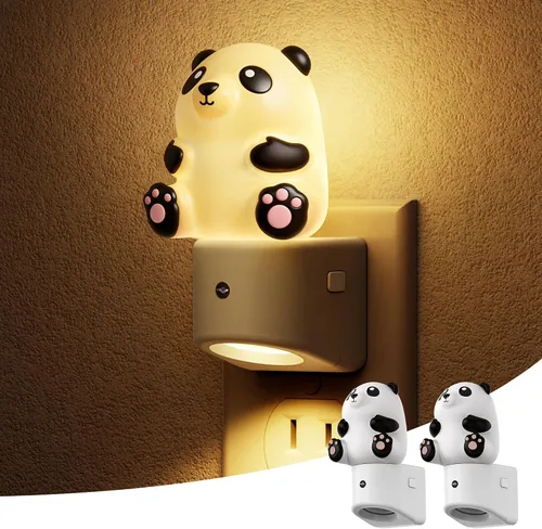 Vista 14 de L LOHAS LED - Luz nocturna enchufable para niños, luces nocturnas 3D de cachorros lindas con sensor de atardecer a amanecer, 1600K/2700K/5000K 3CCT