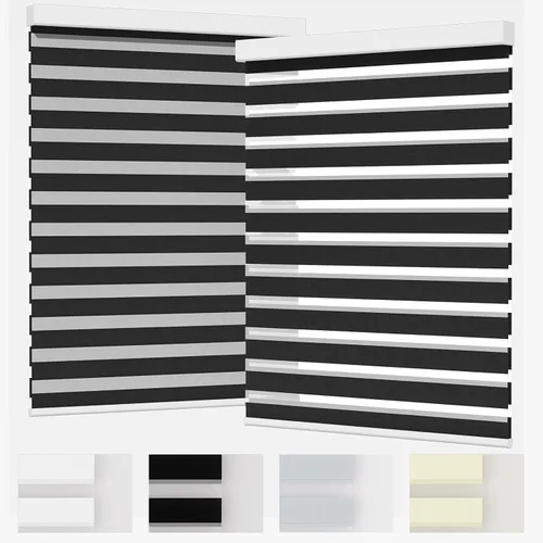 Vista 19 de MYshade Persianas enrollables de cebra opacas (85 %) con cordón para ventanas interiores, persianas de doble capa beige para dormitorio, baño, sala
