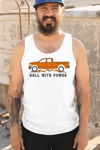 Vista 118 de Tee Hunt Camisetas gráficas y camisetas sin mangas para hombre Roll with Power Pickup Truck