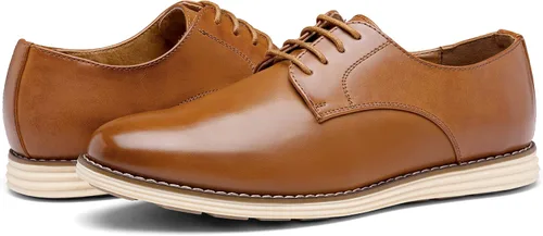 Vista 7 de VOSTEY - Zapatos de vestir para hombre, estilo casual, para hombre, zapatos con puntera, Oxford, zapato estilo formal y casual., 8