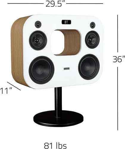 Vista 7 de Fluance Fi70W Sistema de Música Inalámbrico de Alta Fidelidad de Tres Vías con Potente Amplificador y Subwoofers Duales de 8" (Bambú de la Suerte)