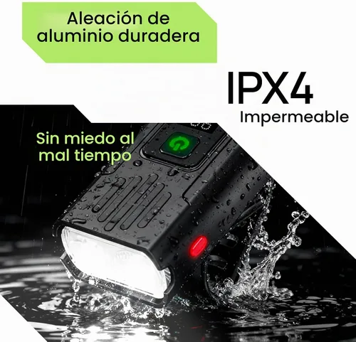 Vista 9 de Luces inteligentes para bicicleta delanteras y traseras, kit R15, recargable por USB C con detección automática de frenos, 500 lúmenes impermeable