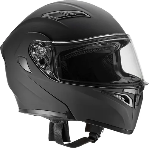 Vista 2 de Rapido Boutique Collection - Casco modular de cara completa con doble visera para motos de nieve, aprobado por DOT