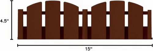 Vista 9 de EasyFlex Borde de Paisaje sin Excavación con Espigas de Anclaje, 11.4 cm de Alto, Valla Decorativa de Aspecto de Madera Adirondack, Kit de 4.57 m