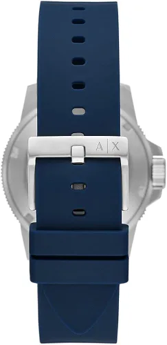 Vista 2 de Armani Exchange Mens Three-Hand Stainless Steel Watch 42mm case size silicone strap