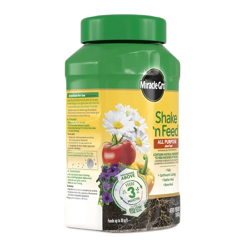 Vista 2 de Miracle-Gro Shake 'N Feed - Alimento vegetal multiusos, fertilizante para plantas, 1 libra (paquete de 6)