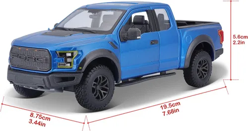 Vista 3 de Maisto 1:24 SE Camiones 2017 Ford F150 Raptor - Azul