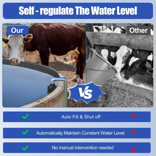 Vista 4 de Válvula de flotador para tanque de agua diseñada para control de nivel de agua, llenado automático y cierre automático, válvula de flotador