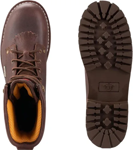 Vista 6 de SUREWAY Men's 8" Waterproof Steel-Toe Logger Work Boot,Superior Oil/Slip Resistant,Thicker Full Grain Leather,Wedge Rubber Sole,EH Rated