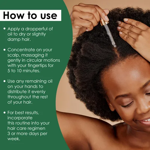 Vista 5 de Seddy Aceite para el crecimiento del cabello con biotina, cafeína, palma enana americana, romero, ricino y jojoba - Tratamiento del cuero cabelludo