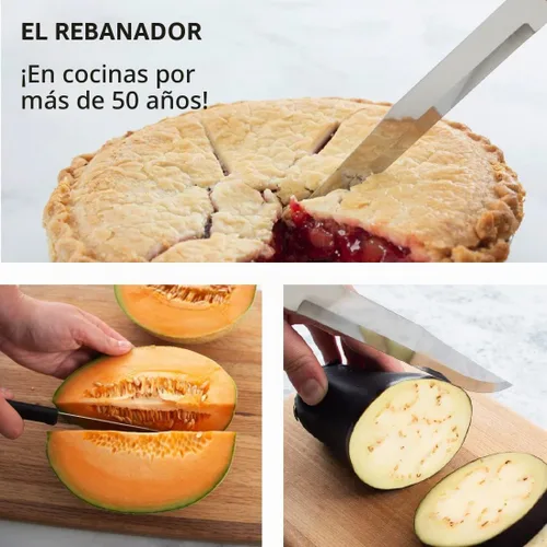 Vista 3 de Rada Cuchillo para cortar cubiertos – Hoja de acero inoxidable con mango de resina de acero negro fabricado en EE. UU., 11-3/8 pulgadas