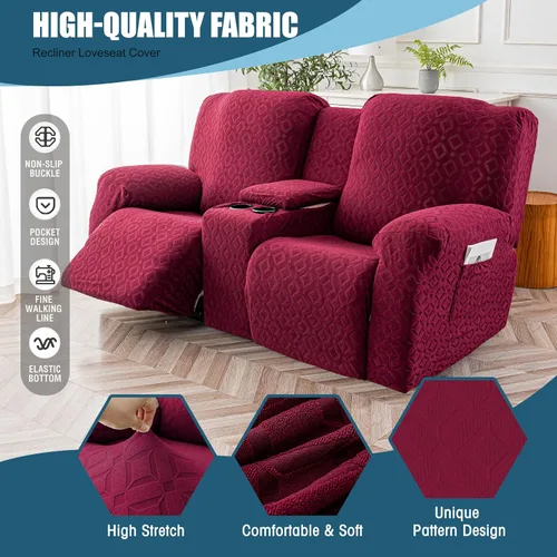 Vista 236 de Gennia Funda Impermeable para Silla Reclinable, Fundas Elásticas para Sofá Reclinable con Bolsillos, Fundas Lavables para Silla Reclinable Lazy Boy