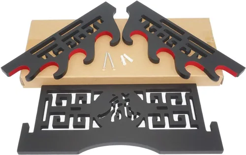 Vista 4 de Wzqwqj - Soporte de pared acolchado de terciopelo para espada Katana, soporte para espada B
