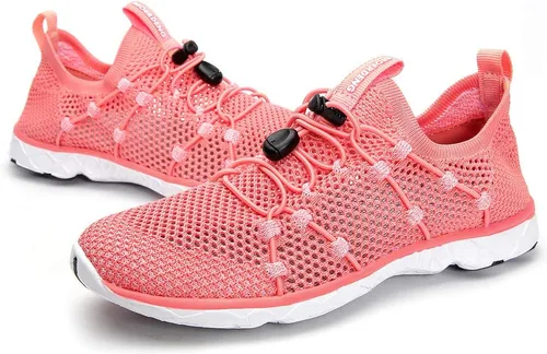 Vista 8 de MOERDENG - Zapatos de agua de secado rápido para mujer, ligeros, para deportes al aire libre, playa, piscina, ejercicio