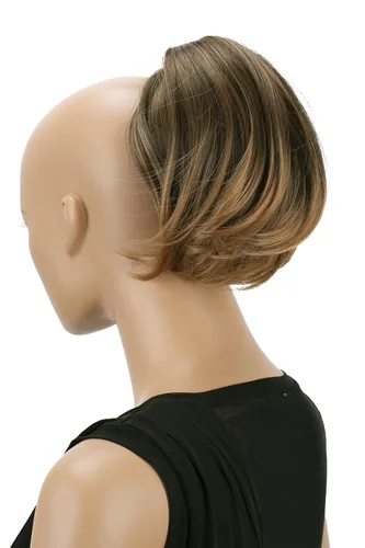 Vista 8 de CAISHA Cola de caballo con clip de mariposa para el cabello moño peinado nupcial hepburn moño Scrunchie recto negro H401