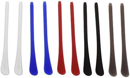 Vista 6 de 5 pares de puntas de silicona para lentes de oído, piezas de calcetín de oído, reemplazo de tubo para piernas de gafas de metal fino
