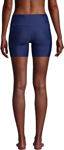 Vista 2 de Lands' End Pantalones cortos de natación de cintura alta de 6 pulgadas para mujer
