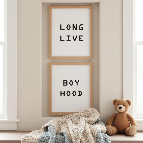 Vista 4 de LONG LIVE BOYHOOD - Póster decorativo para pared, letrero decorativo para habitación de niños y niñas, decoración moderna para dormitorio de niños