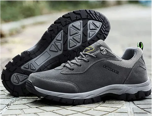 Vista 3 de Tzsaixeh Zapatos de senderismo para hombre, buen soporte para el arco para exteriores, transpirables, zapatos ortopédicos para hombres, adecuados