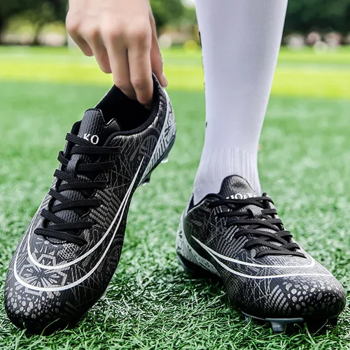 Vista 5 de Zapatos de fútbol para hombre, botas de fútbol para exteriores, transpirables, atléticas, para entrenamiento, fútbol sala profesional