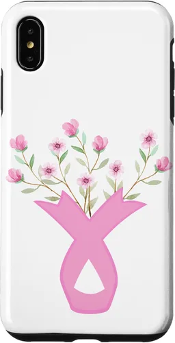 Vista 11 de Flower Jar Pink Ribbon Breast Cancer Awareness Month Women Case for iPhone 17