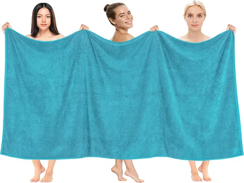 Vista 67 de Cotton Paradise Juego de 6 toallas, 100% algodón suave y absorbente turco para baño, 2 toallas de baño, 2 toallas de mano, 2 toallitas, juego