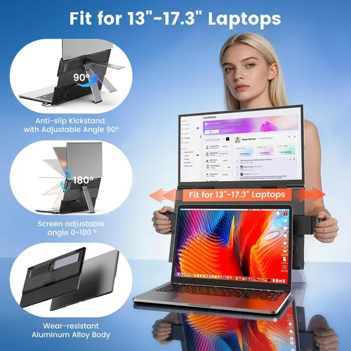 Vista 8 de SMISEACOW Paquete 2 en 1: Extensor de pantalla doble vertical + triple