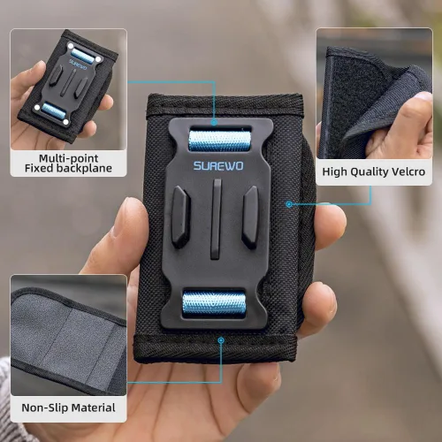 Vista 10 de Osmo Pocket 3 Soporte para Mochila, Soporte de Correa de Cinturón de Bolsa de Hombro con Borde Extendido Compatible con DJI Osmo Pocket 3 Para