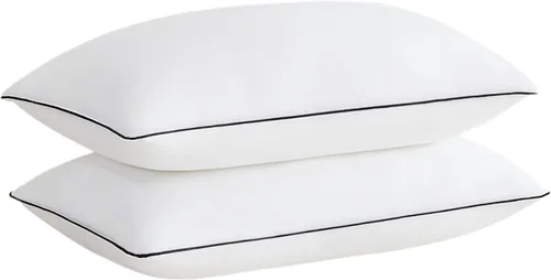 Vista 7 de Acanva Almohadas de Cama Refrescantes para Dormir, Relleno de Microfibra 3D de Calidad de Hotel de Lujo con Funda Transpirable para Personas que