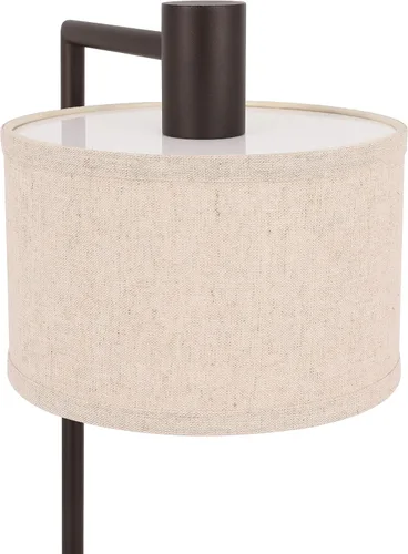 Vista 7 de XiNBEi Lighting XB-TL1230-DB - Lámpara de mesa con pantalla de tela, moderna lámpara de hierro con acabado de bronce oscuro para dormitorio, sala