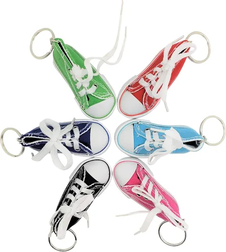 Vista 5 de Miniatura Zapatilla Zapatilla Llaveros (3") 6 Colores Rosa, Azul Claro, Verde, Rojo, Azul, Negro. Mochilas, Llaveros