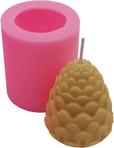 Vista 5 de El molde de artesanía de vela de cono de pino de Navidad se utiliza para moldes de jabón hecho a mano, molde de pastel de mousse, molde de silicona