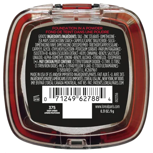 Vista 2 de L'Oréal Paris Infallible - Base de maquillaje en polvo, 24 horas de uso, impermeable, ámbar profundo, paquete de 3