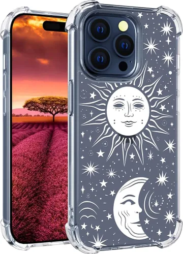 Vista 19 de Funda compatible con iPhone 15, bonita funda transparente para mujer, funda de silicona transparente para teléfono, color negro, tigre poderoso
