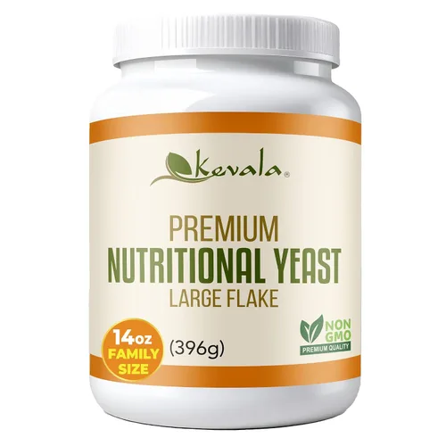 Vista 9 de Kevala Levadura nutricional fortificada premium – escamas grandes – condimento vegano – bajo en sodio – alternativa al queso – Kosher – Sin gluten