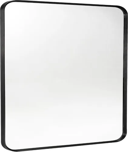 Vista 12 de Espejo arqueado negro de 16" x 20", espejo de pared para baño con arco, espejo de tocador de baño con marco de metal y parte superior arqueada